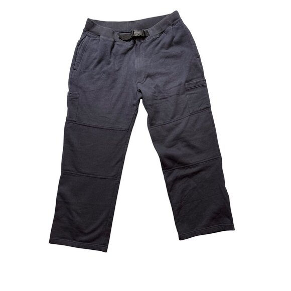 Duluth Trading Co. Men's Blue Knit Fleece-Lined Hiking Cargo Pants Large